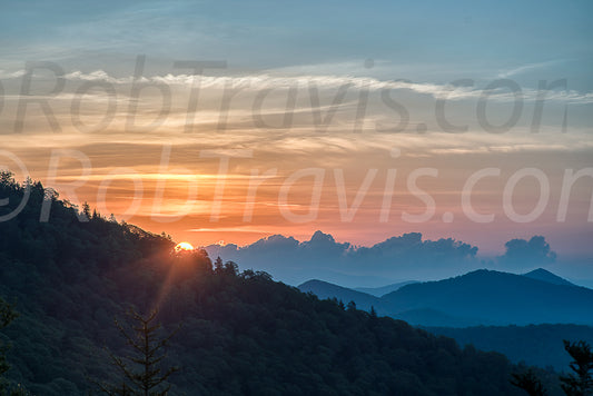 Sunset At Caney Fork by Rob Travis