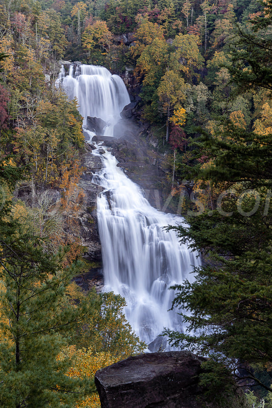 Whitewater Falls - Portriat View by Rob Travis